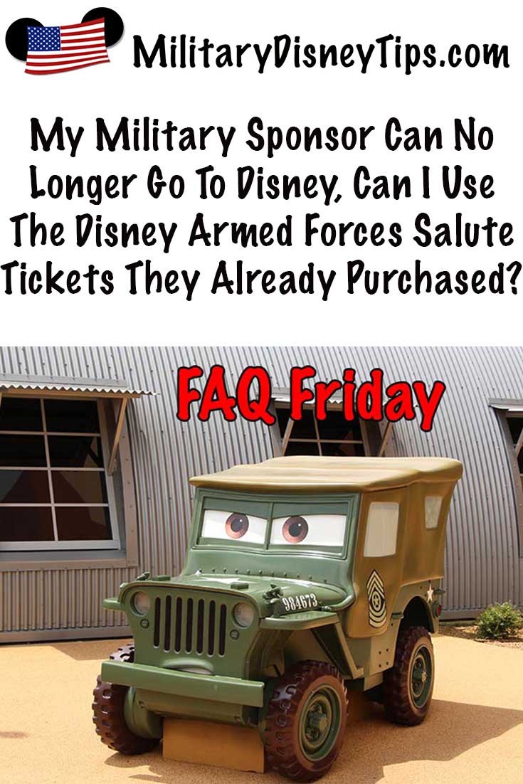 Military Sponsor Can't Go To Disney