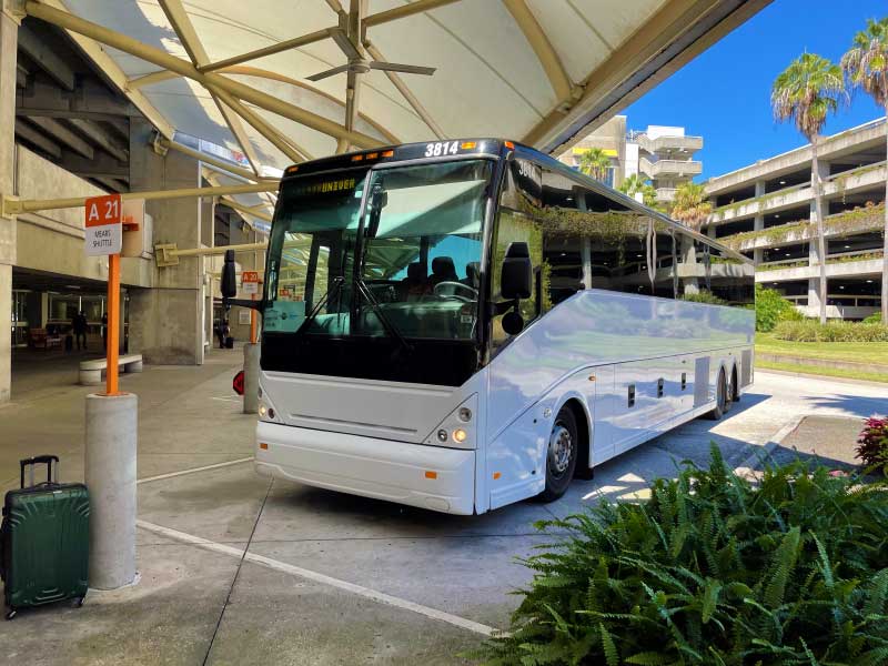 A Mears Connect Bus at Orlando International Airport