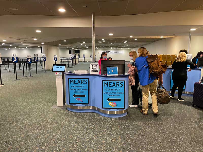 Mears Connect Check In Area at Orlando International Airport