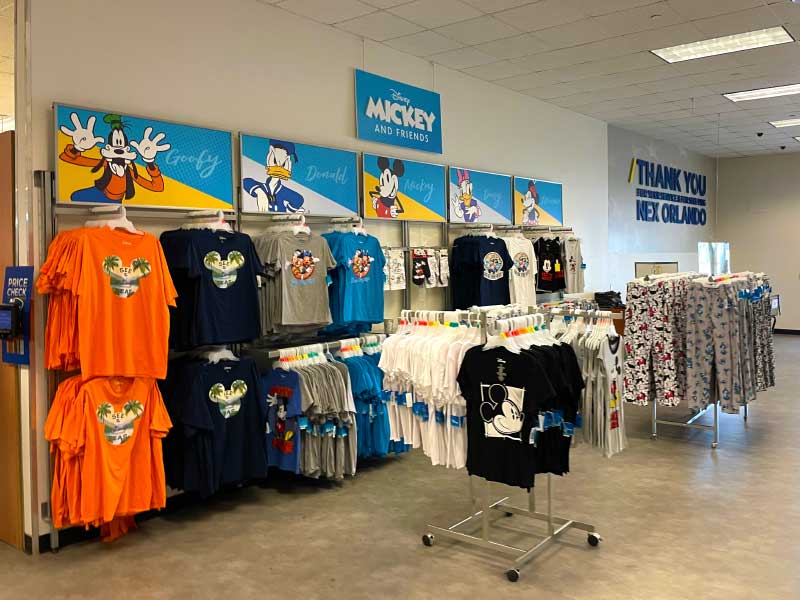 Picture of the Orlando Navy Exchange Disney Merchandise