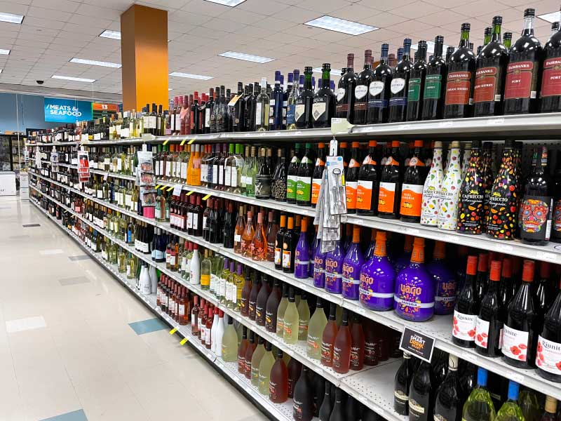 Picture of the Orlando Navy Exchange Grocery Section - Drinks Wine