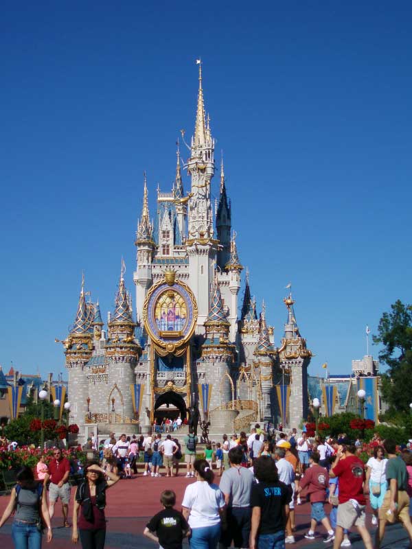 Cinderella Castle with its Makeover for Disneyland 50th Anniversary