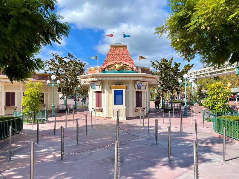 Disneyland Resort Ticket Booth in the Esplanade