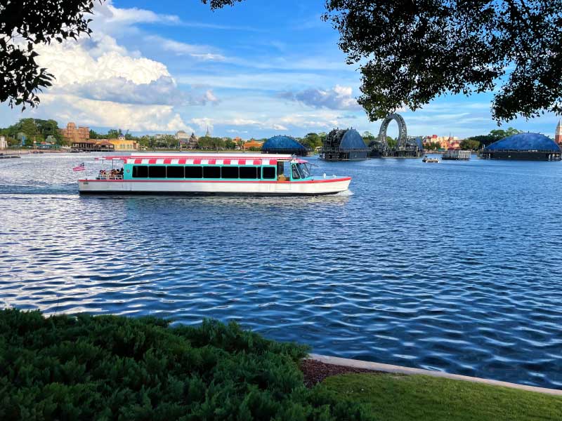 EPCOT's Friendship Boat on World Showcase Lagoon