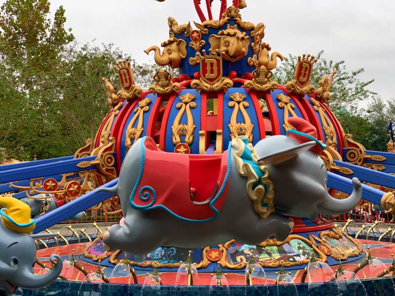 Dumbo the Flying Elephant in WDW’s Magic Kingdom