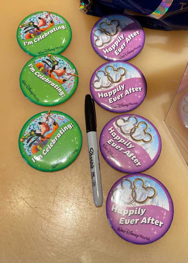 Best Day Ever With Disney Celebration Buttons