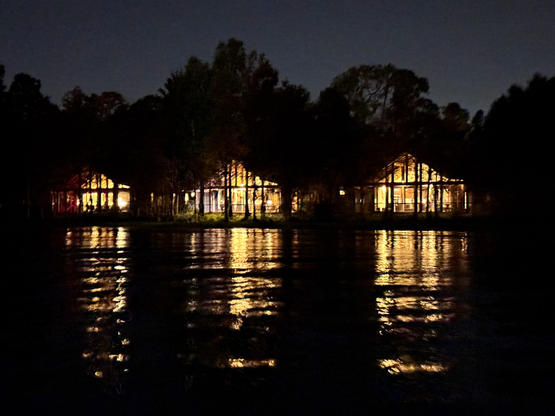 Disney's Wilderness Lodge Cabins Viewed from Bay Lake