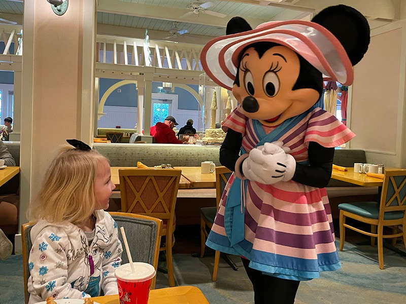 Minnie Mouse at Cape May Café character breakfast