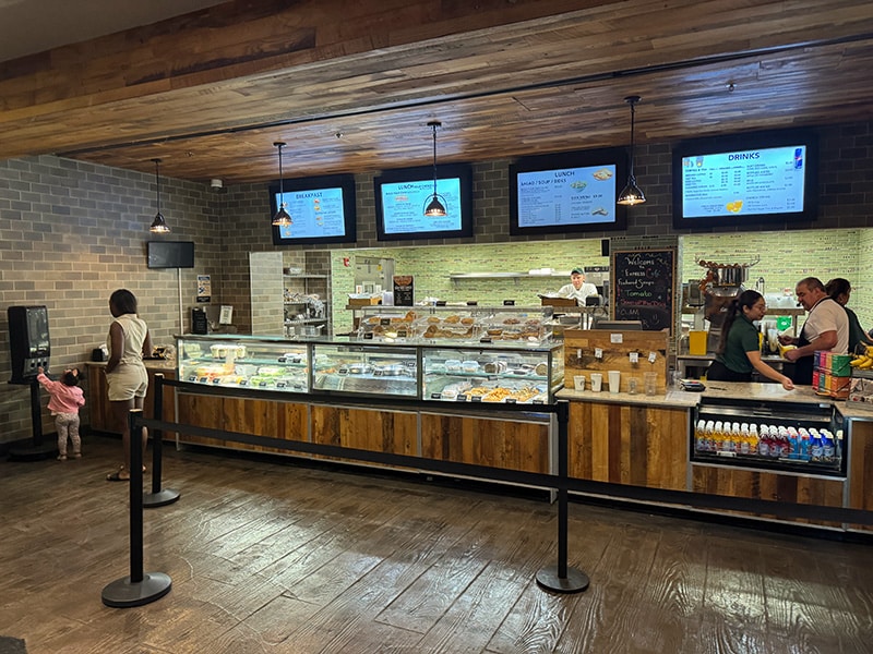 Express Café counter at Shades of Green