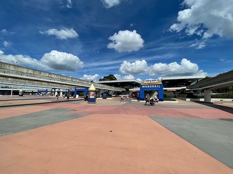 Transportation and Ticket Center ferryboat and monorail signs