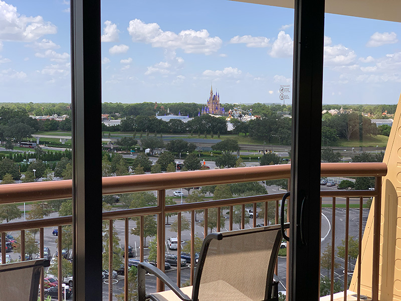 View of the Magic Kingdom from Disney's Contemporary Resort Room